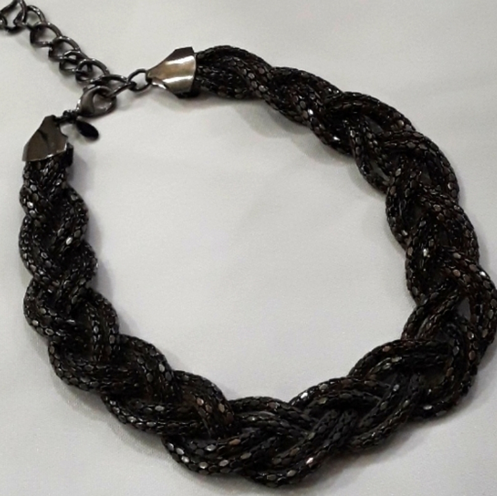 Express Braided Pewter Chocker - image 2